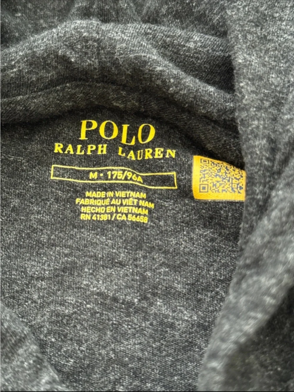 Polo by Ralph Lauren Black / Gray Hooded Long-Sleeve Shirt